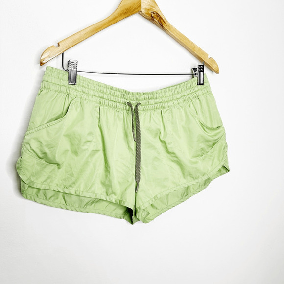 ADIDAS Stella McCartney Running Short green drawcord liner womens LARGE - Picture 2 of 3